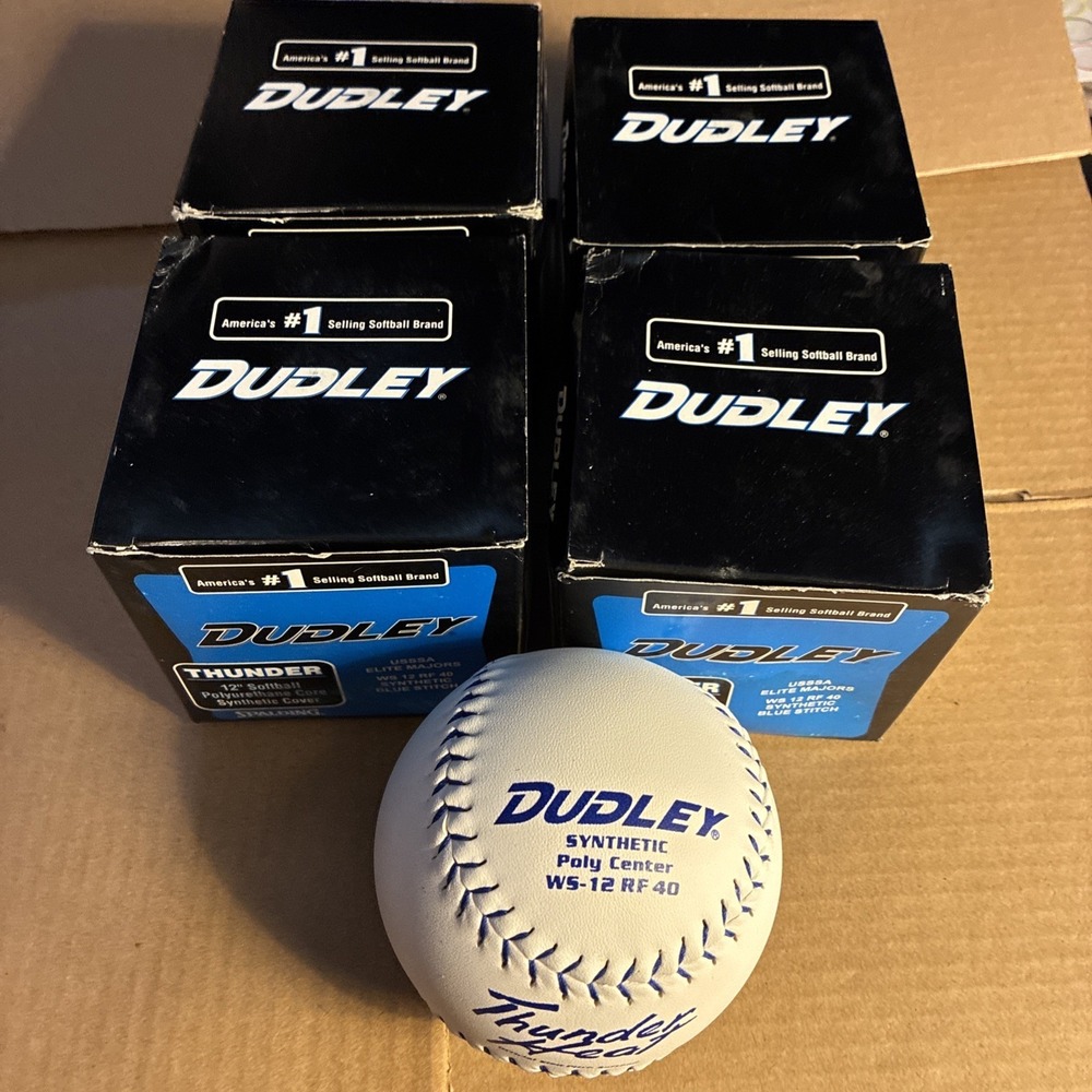 Dudley Thunder Heat‎ Softball 12" 5 Pack Synthetic Cover Poly Core WS 12 RF 40